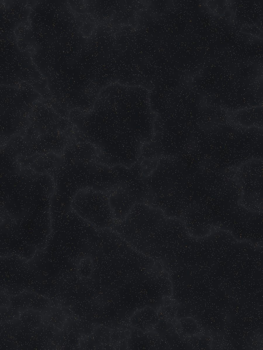 Near-black granite with fine brass-coloured flecks
